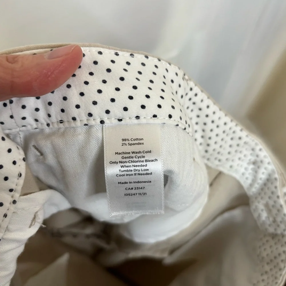 Talbots Beige Perfect Crop Pant